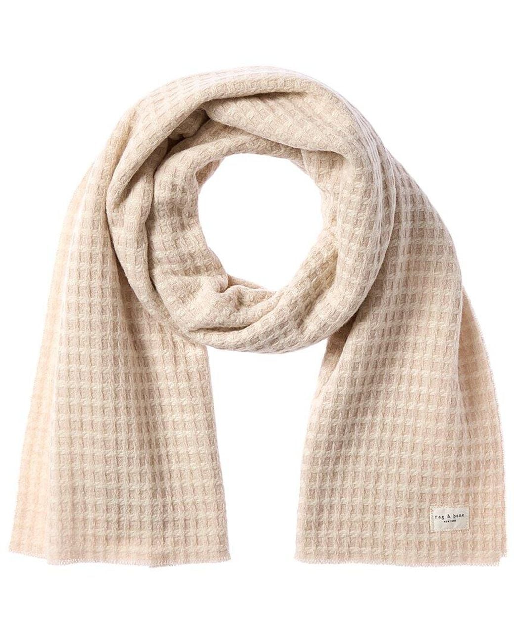 Rag & Bone Natural Joni Waffle Wool Scarf