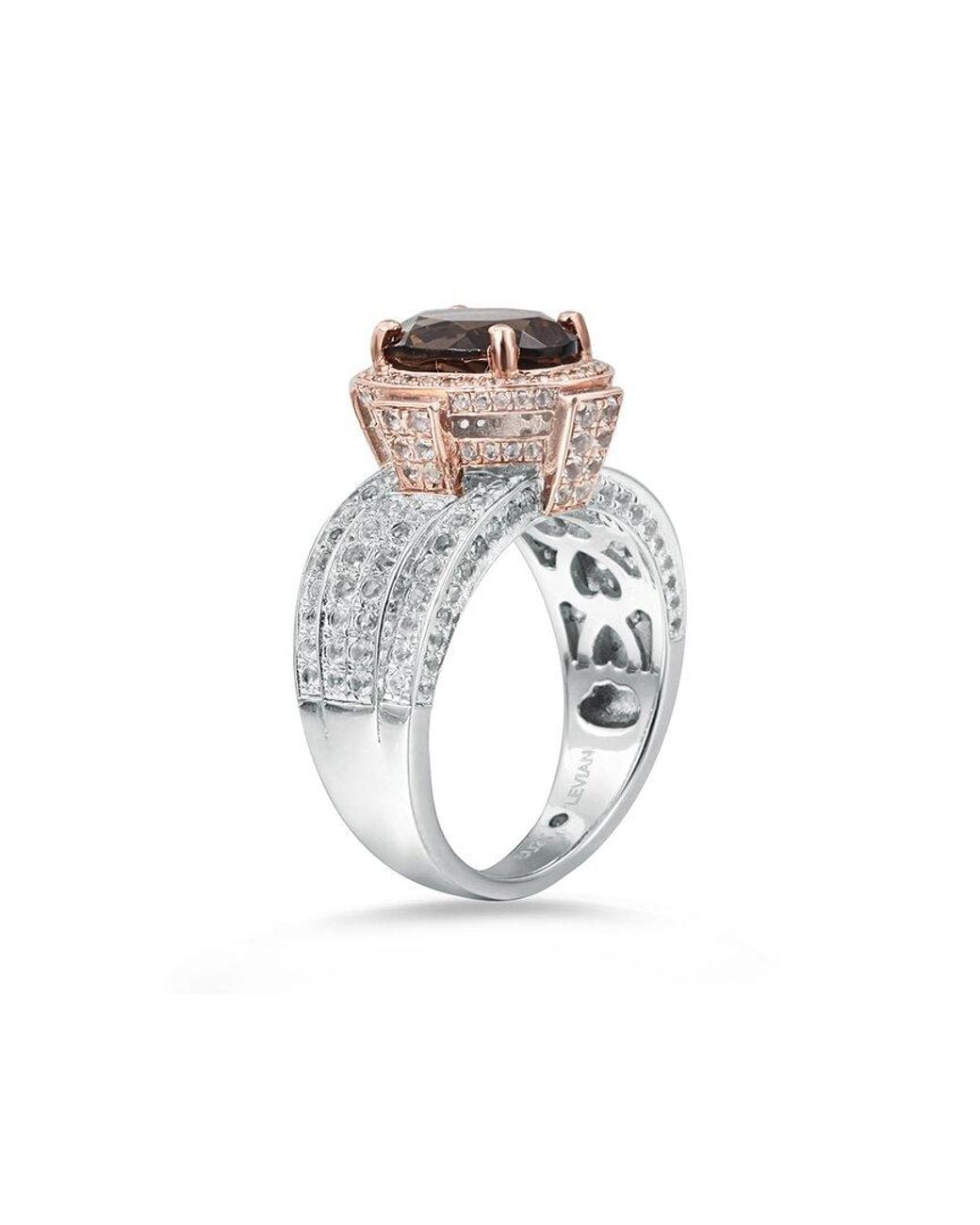 Suzy Levian White Two-Tone 4.65 Ct. Tw. Gemstone Statement Ring