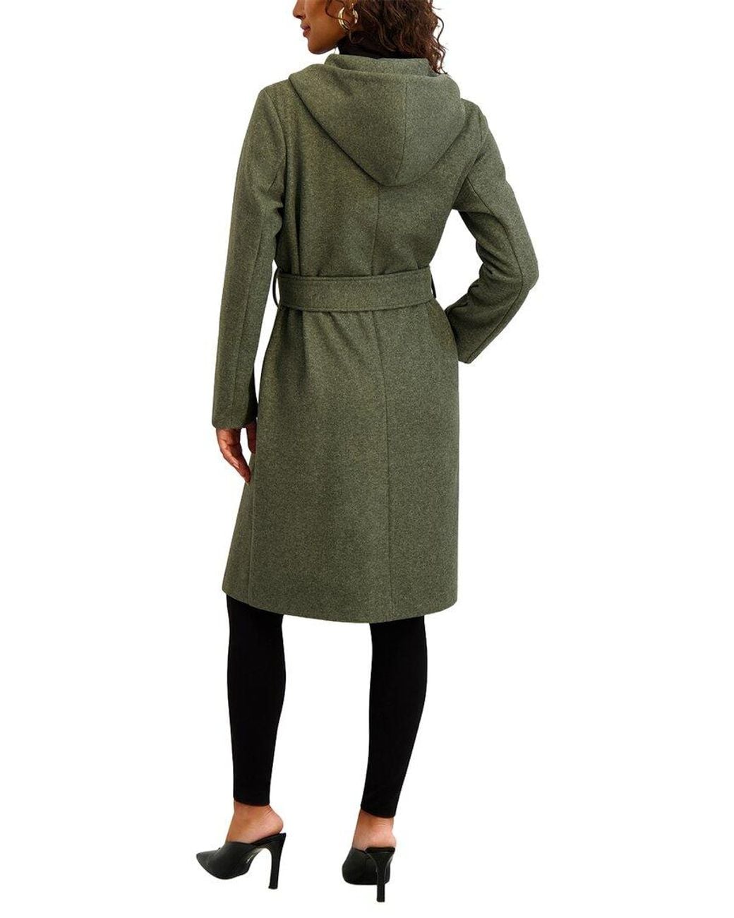 Kensie Green Faux Wool Coat
