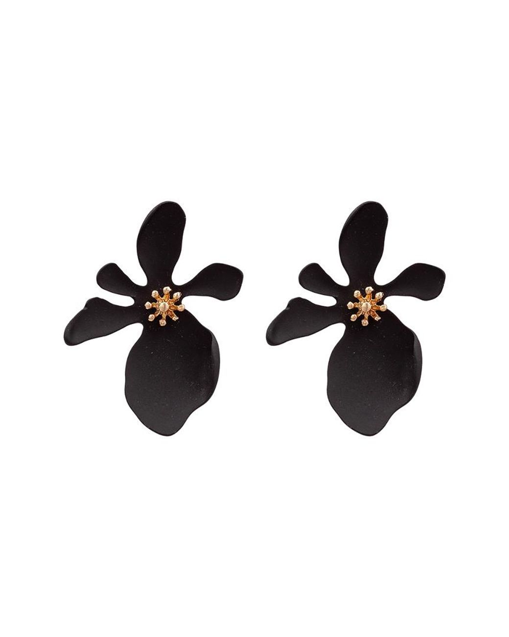 Eye Candy LA Black Luxe Collection Resin Georgia Matte Earrings