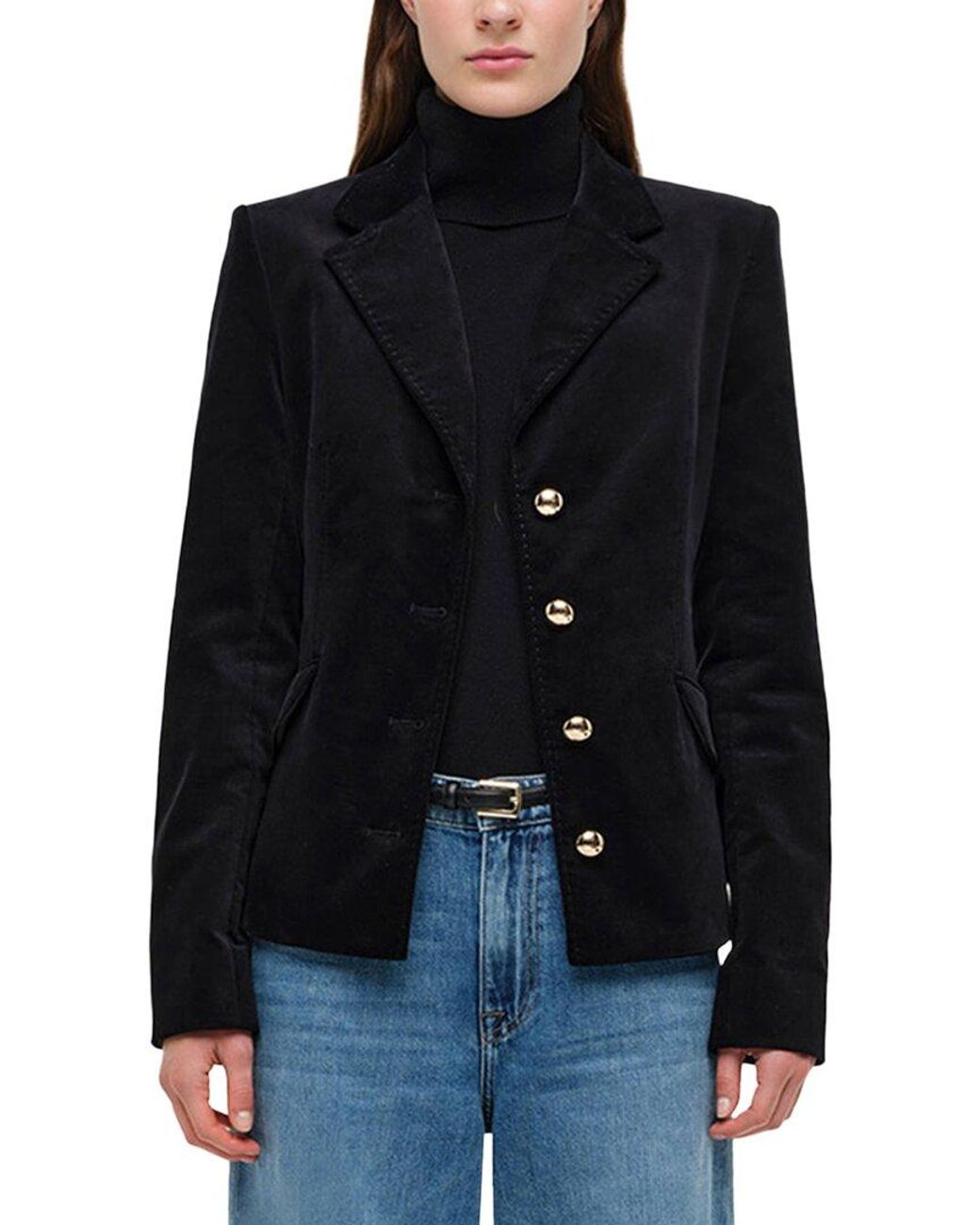 Jonathan Simkhai Black Trueman Jacket