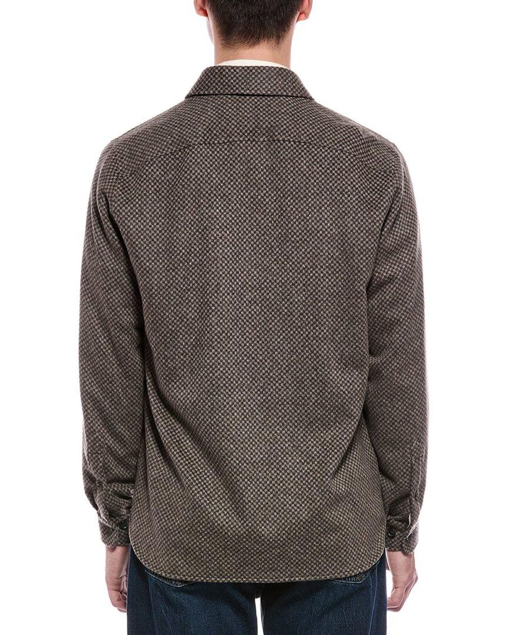 Isaia Gray Cashmere Shirt for men