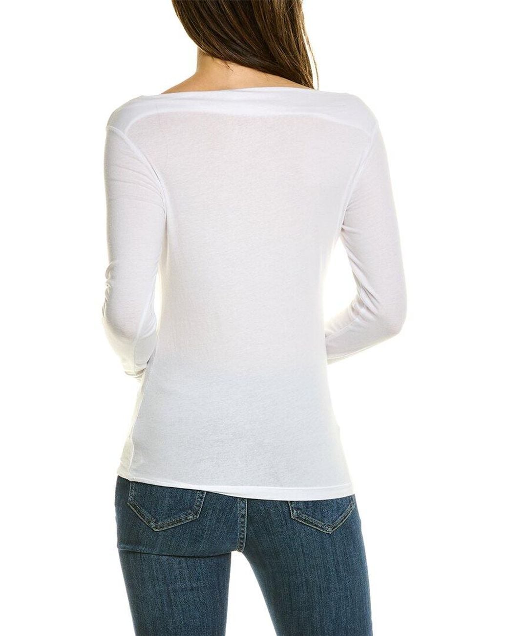 James Perse White Boatneck T-Shirt