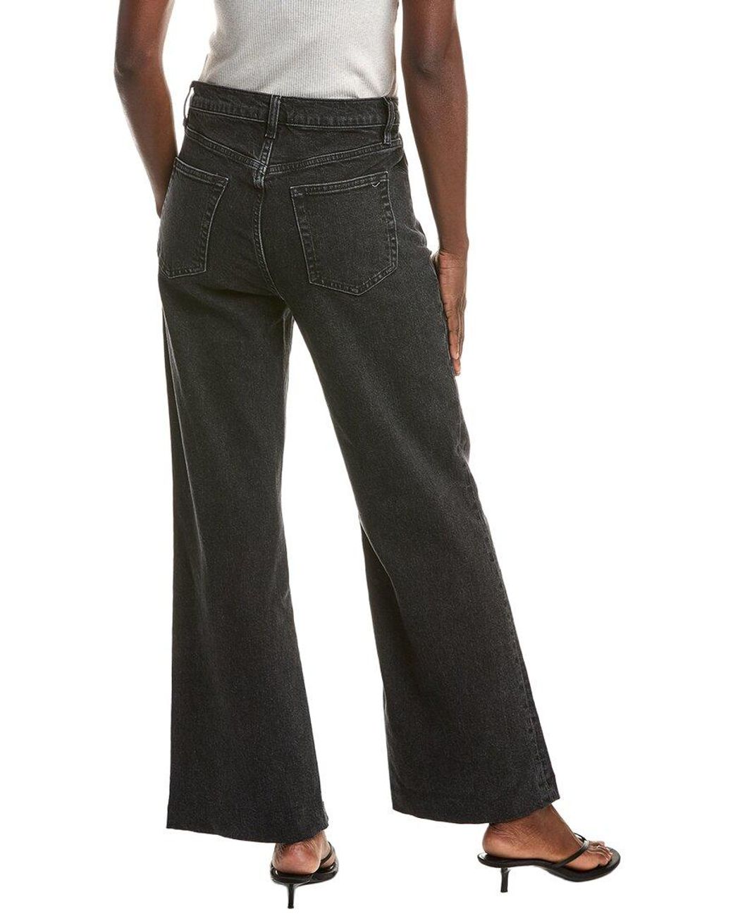 FRAME Black Frame The Refined Vector Wide Leg Jean