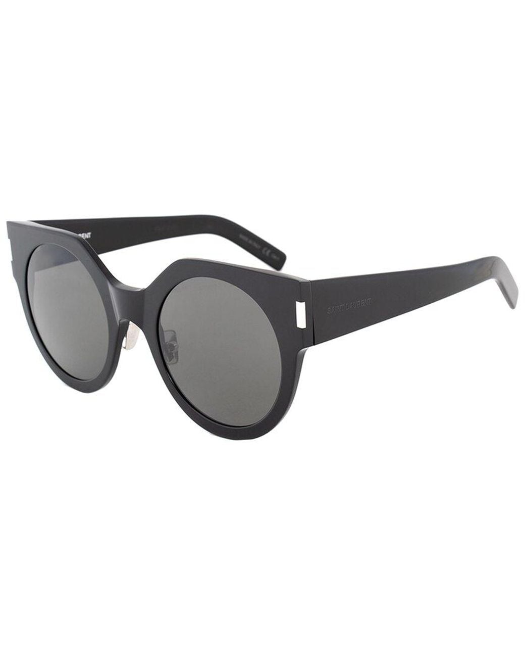 Saint Laurent Black Sl 185 Slim 52Mm Sunglasses