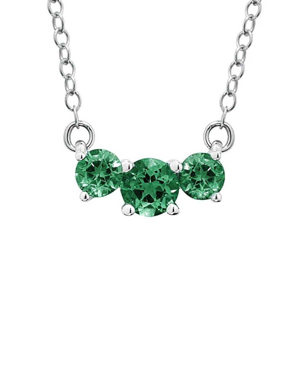 Diamond Select Cuts Green 14k 0.96 Ct. Tw. Emerald Necklace