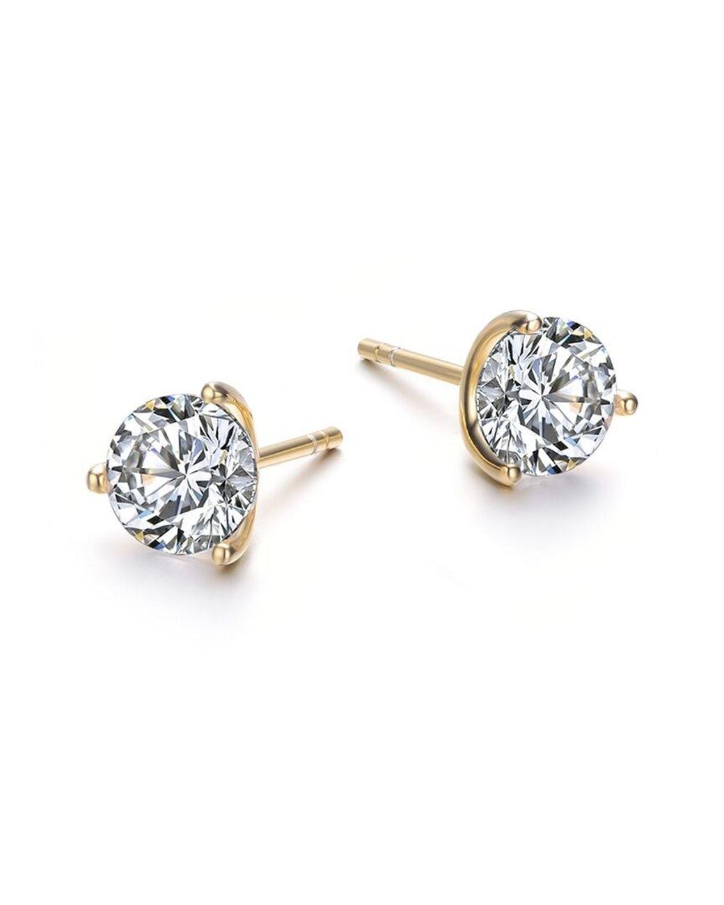 Rachel Glauber White Silver Cz Martini Studs