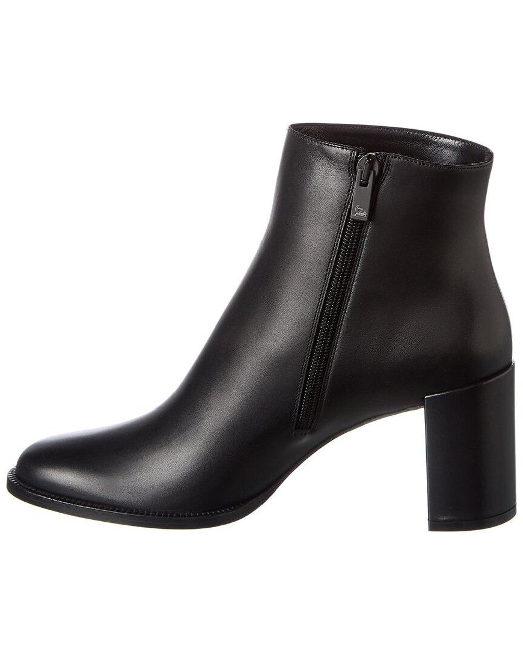 Christian Louboutin Black Adoxa 70 Leather Bootie