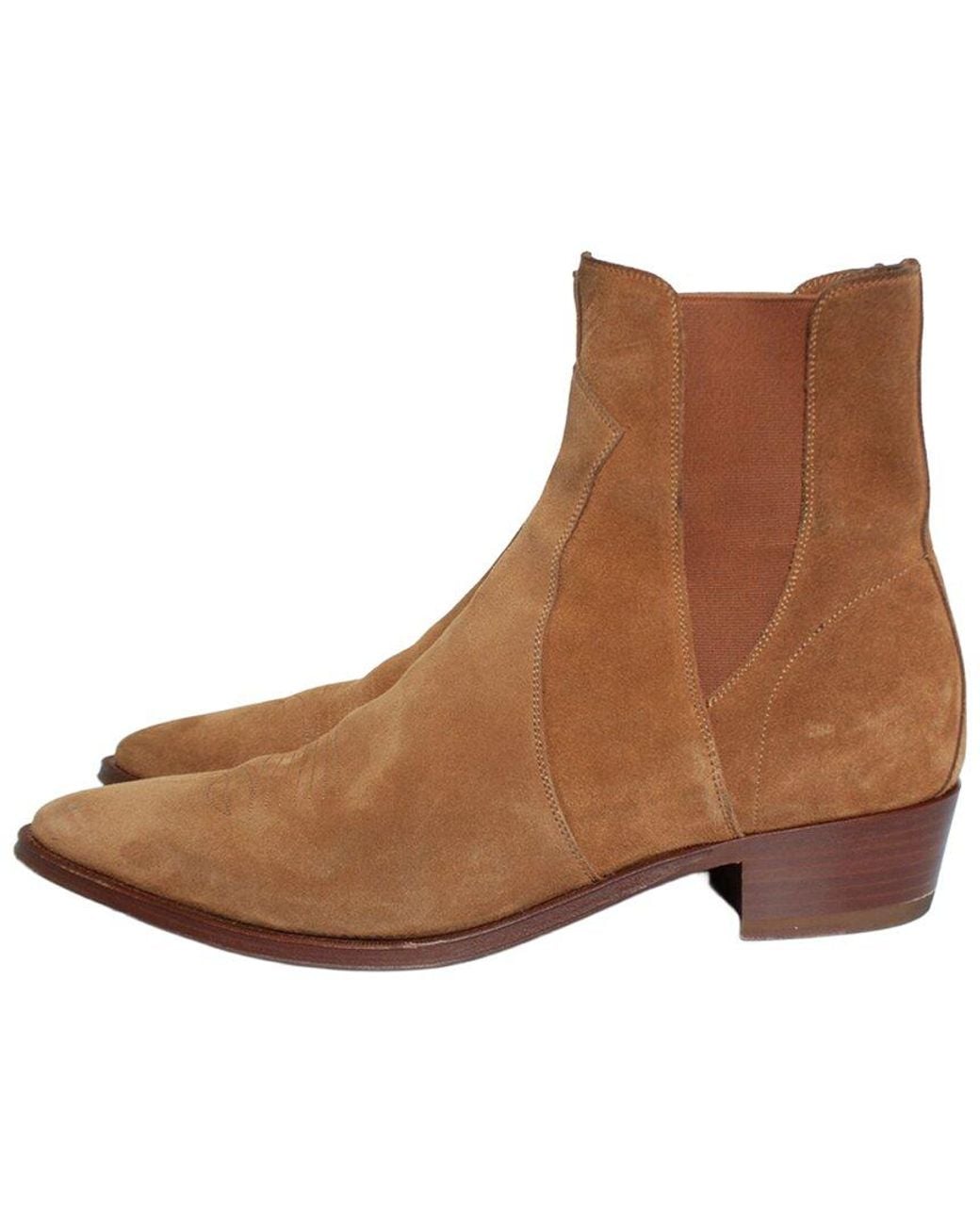 Céline Brown Suede Camarque Western Chelsea Boot (Authentic Pre-Loved) for men