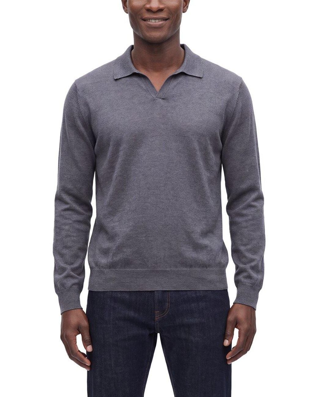 N.Peal Cashmere Blue Padstow Cashmere-Blend Polo Shirt for men