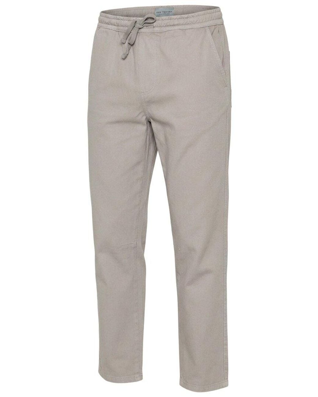 Ron Tomson Gray Straight Tapered Drawstring Pant for men