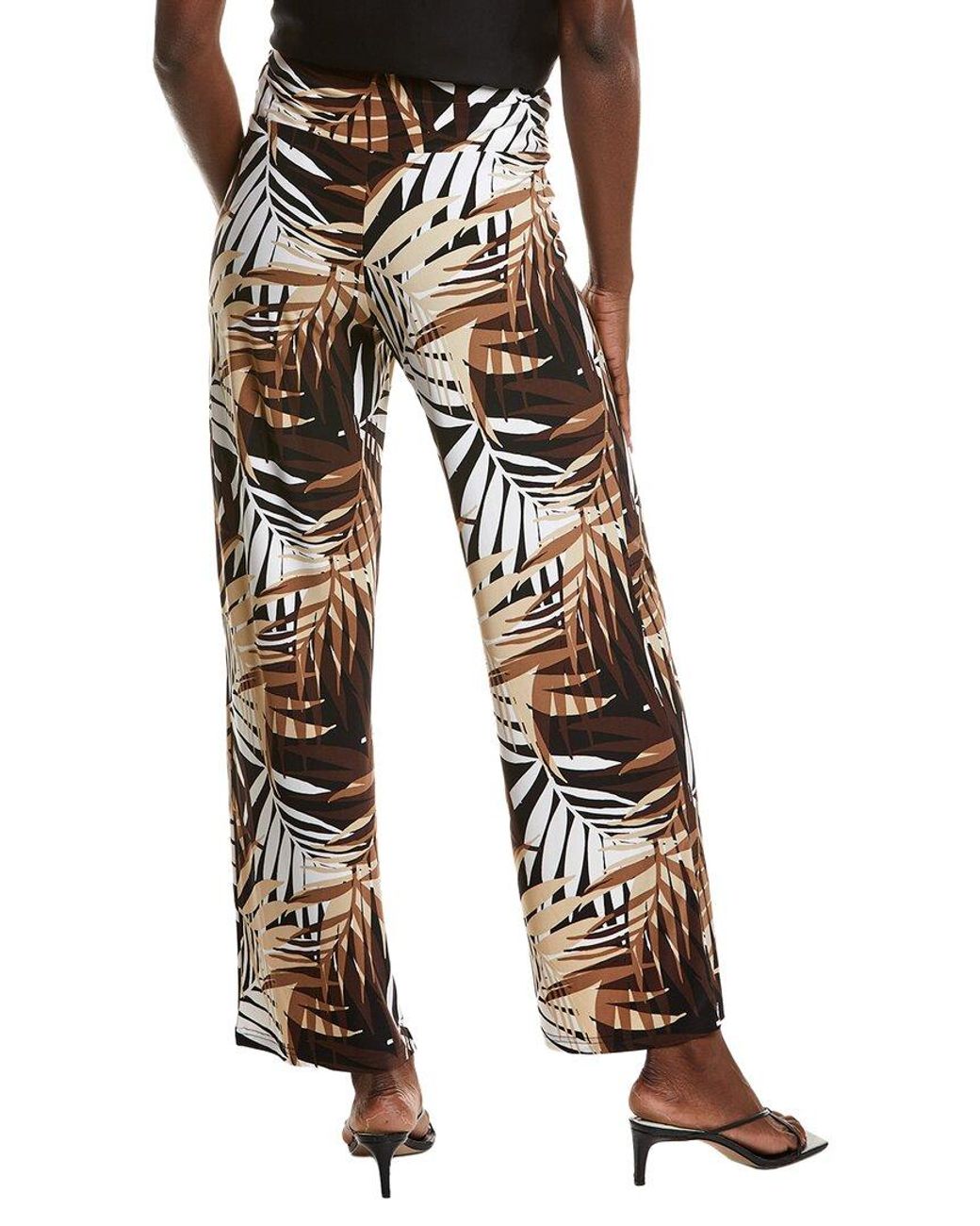 Anne Klein Black High Rise Wide Palazzo Pant
