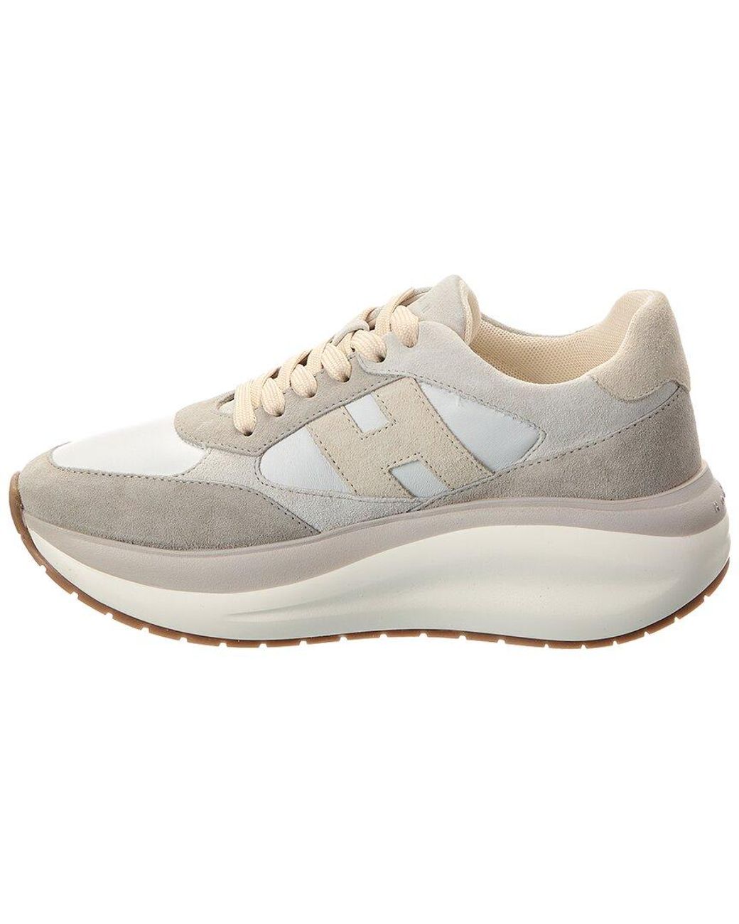 Hogan White Maxi I Active Suede Sneaker