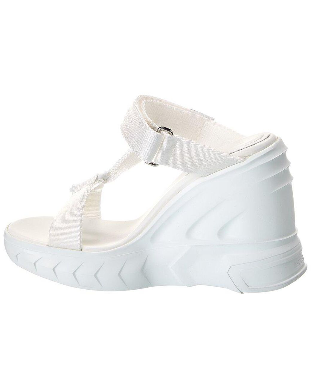 Givenchy White Strap Wedge Sandal