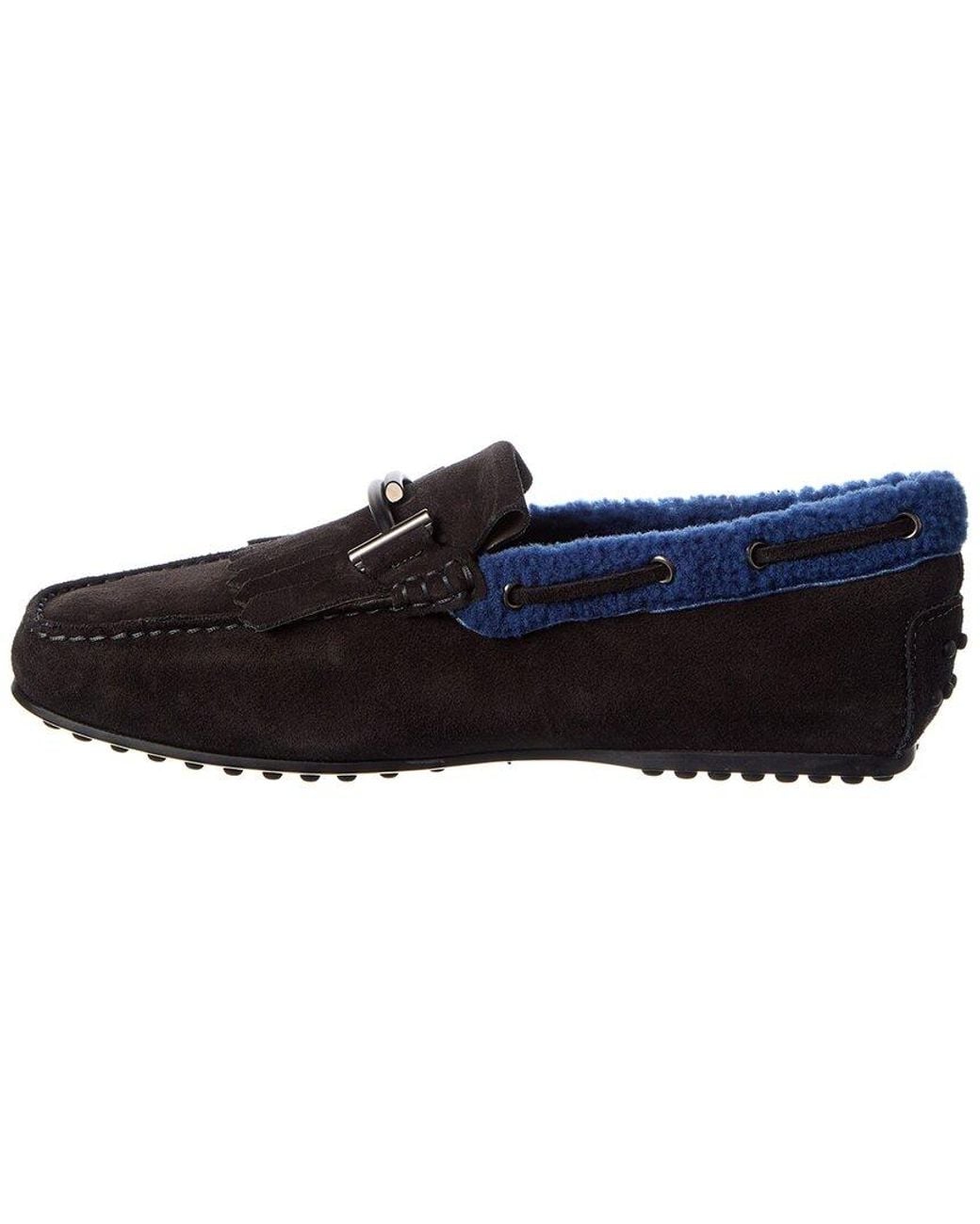 Tod's Blue City Gommino Suede Loafer for men