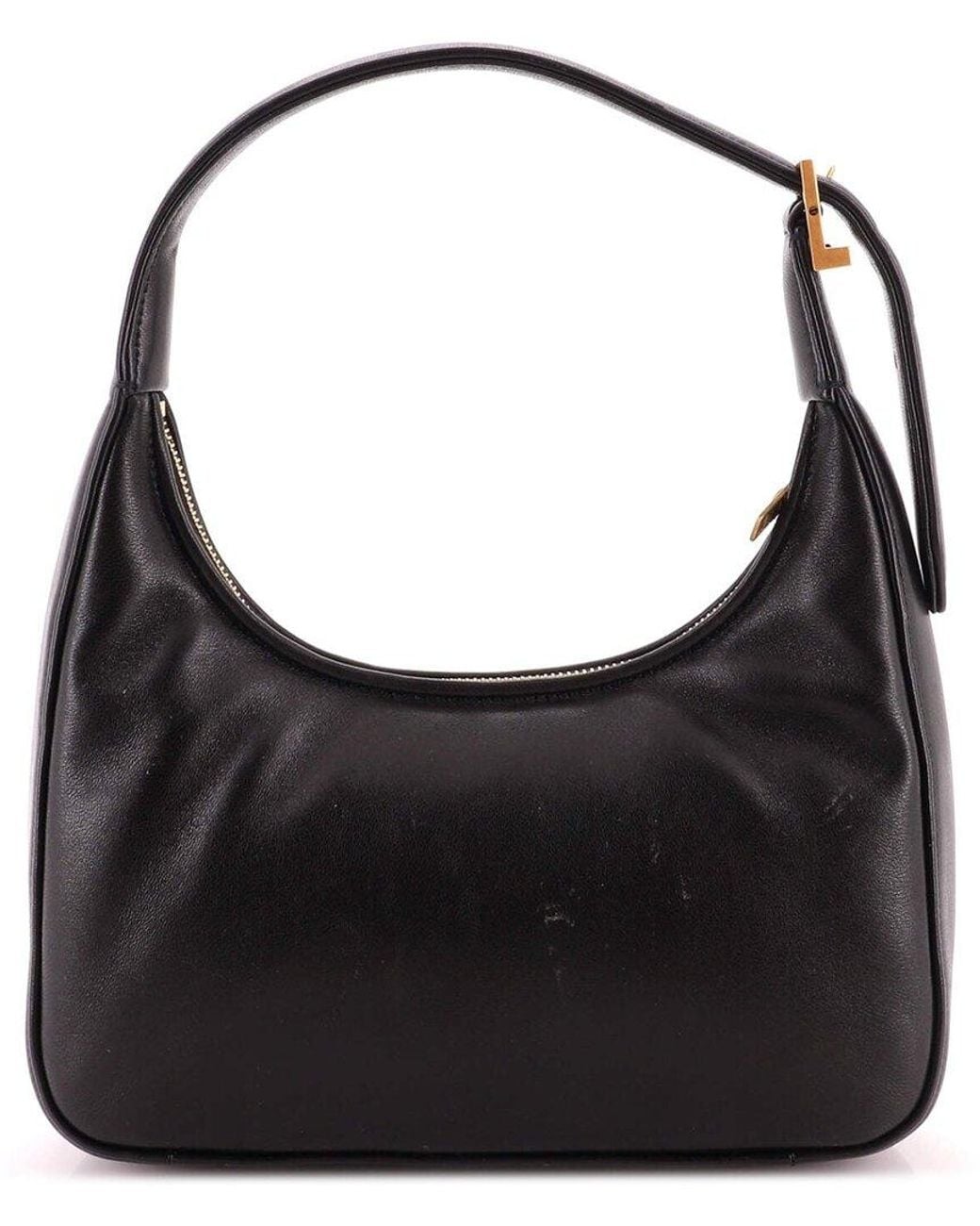 Saint Laurent Black Leather Calypso Hobo Mini (Authentic Pre-Loved)