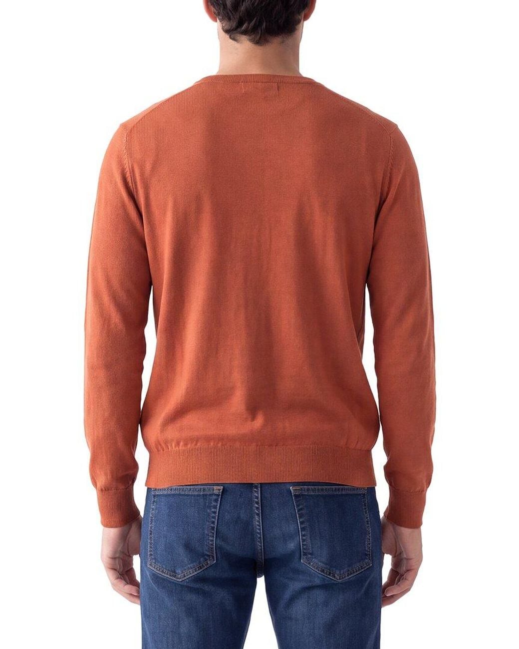 Gran Sasso Red Wool Crewneck Sweater for men