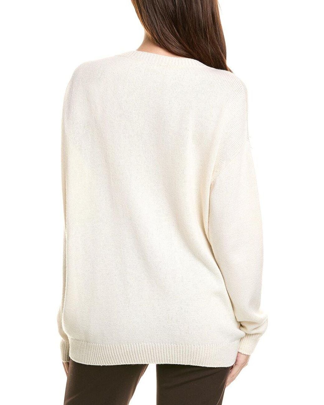Brunello Cucinelli White Maglieria Cashmere & Silk-Blend Sweater