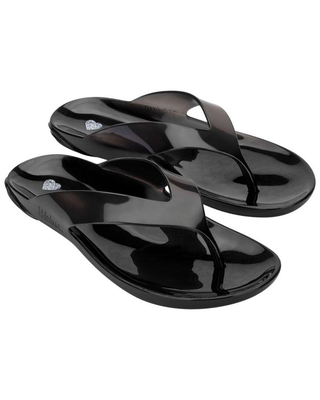 Melissa The Real Jelly Flip Flop in Black Lyst