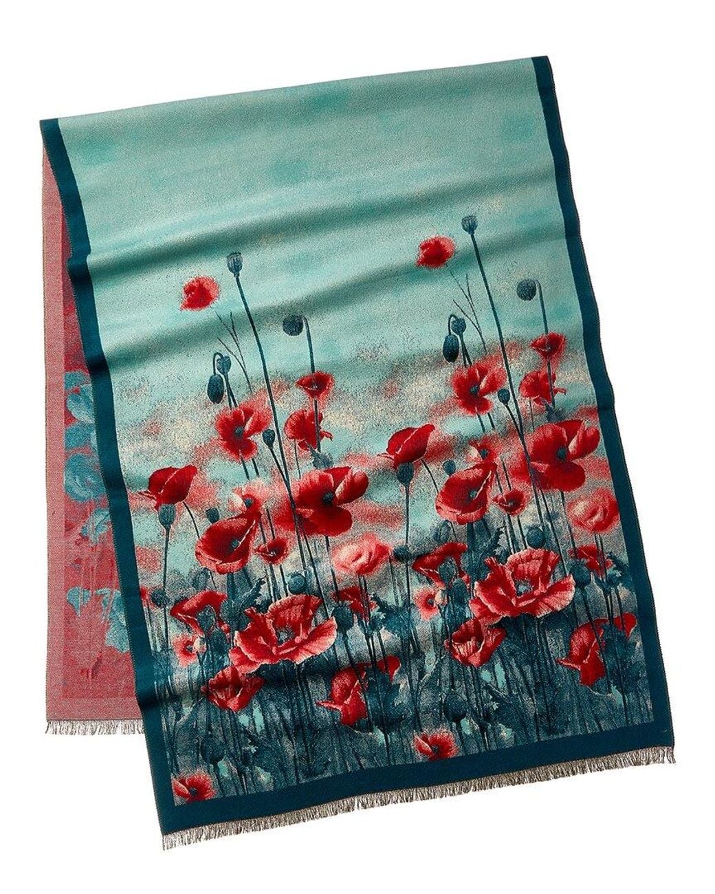 Saachi Blue Paisley Reversible Ruana