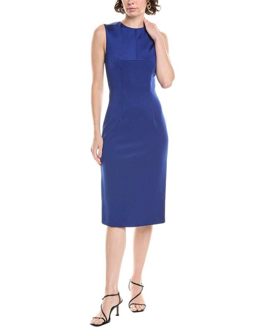 Sportmax Blue Andina Midi Sheath Dress