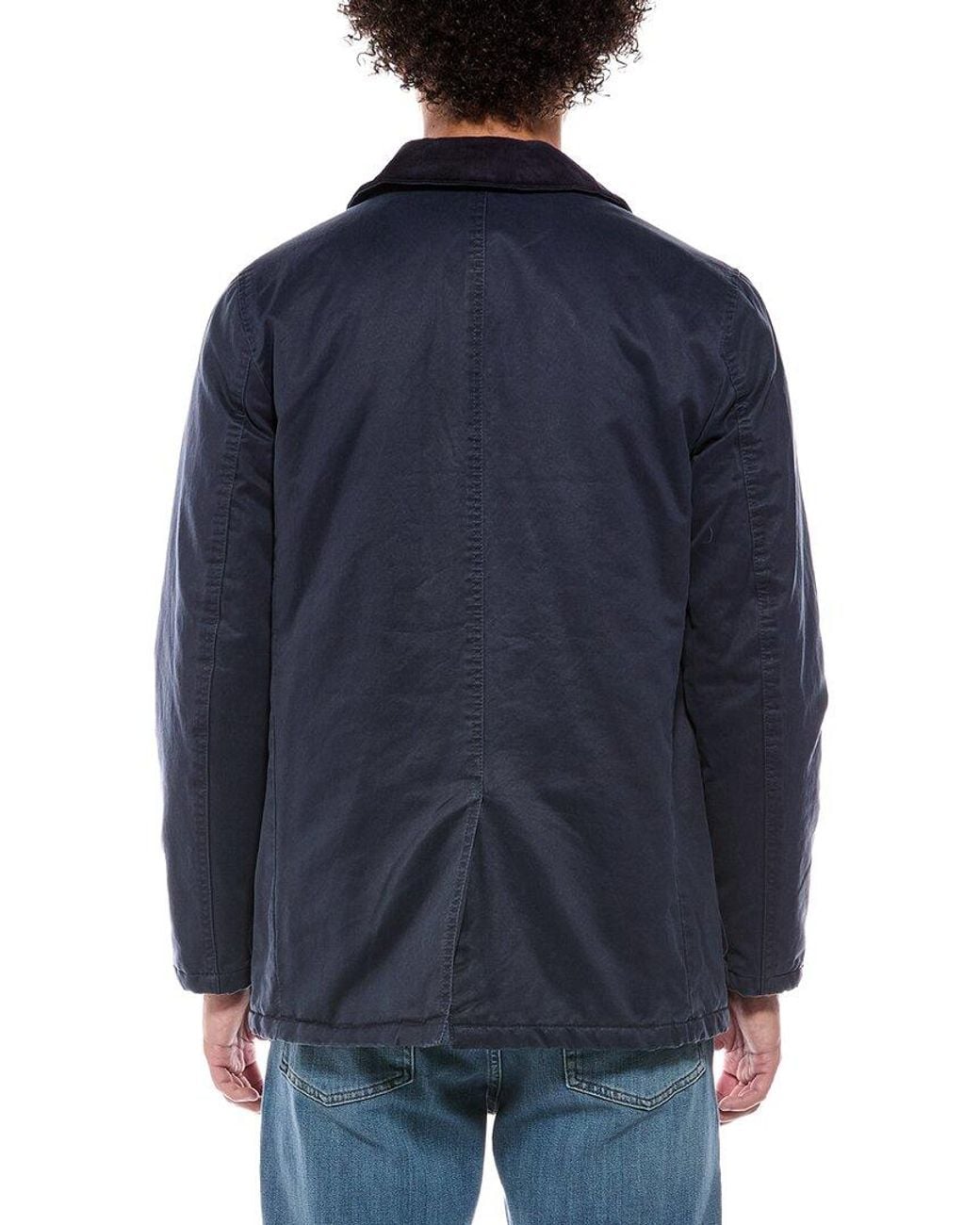 Cole Haan Blue Coated Rain Jacket for men