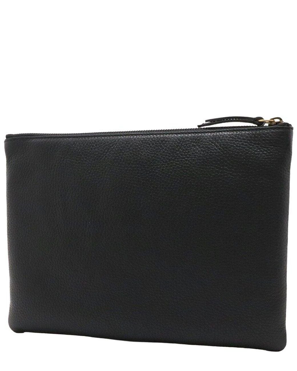 Gucci Black Leather Animalier Tiger Head Clutch (authentic Pre-loved)
