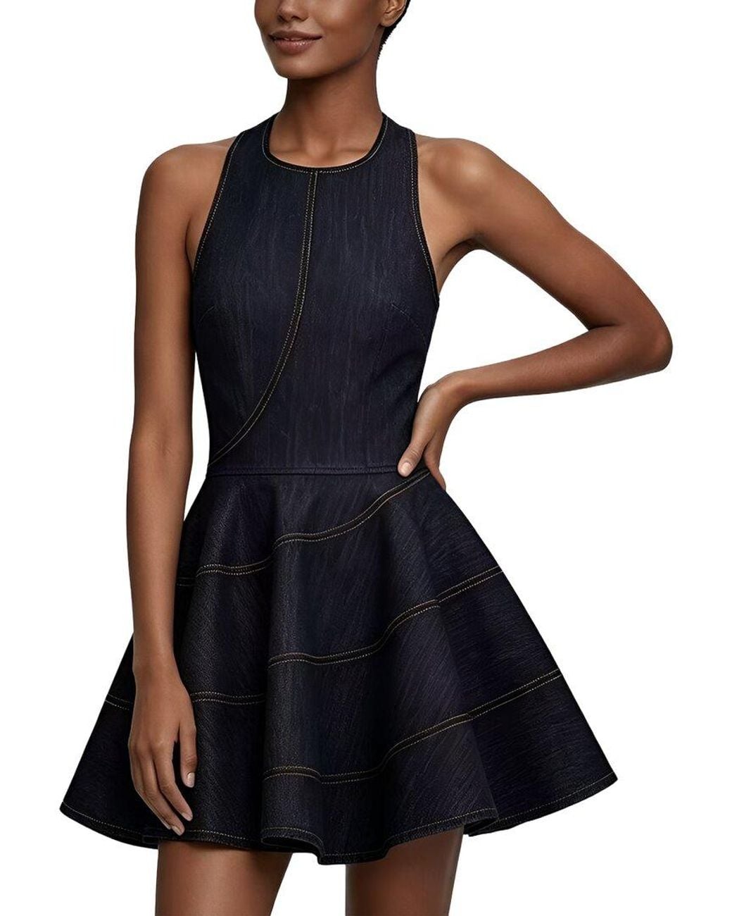 Linda Charm Blue Mini Dress
