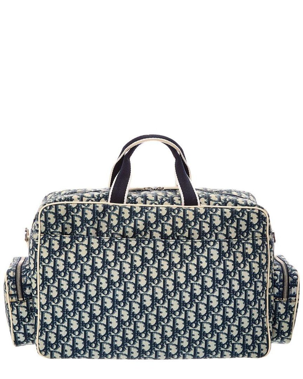 Dior Blue Trotter Canvas Trotter Weekend Bag (authentic Pre-loved)