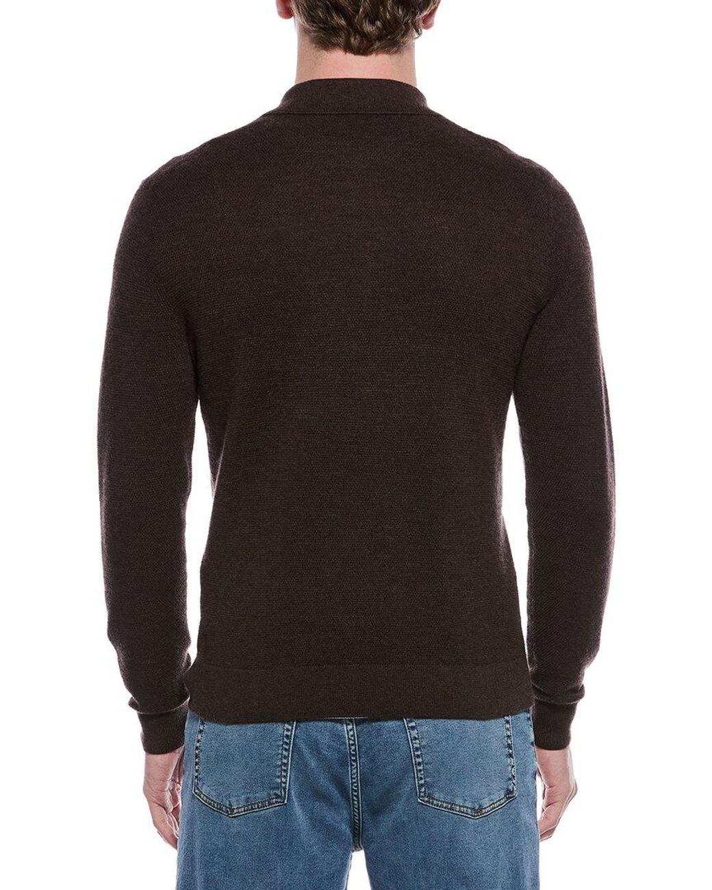 Theory Black Cashmere 1/4-Zip for men