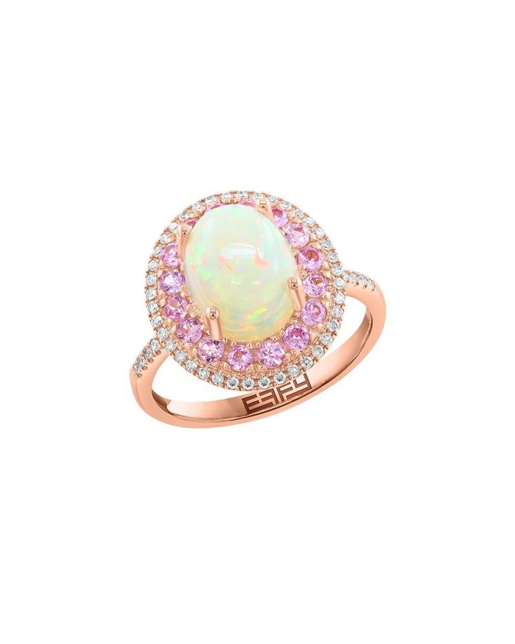 Effy Fine Jewelry Pink 14K Rose 2.80 Ct. Tw. Diamond & Gemstone Ring