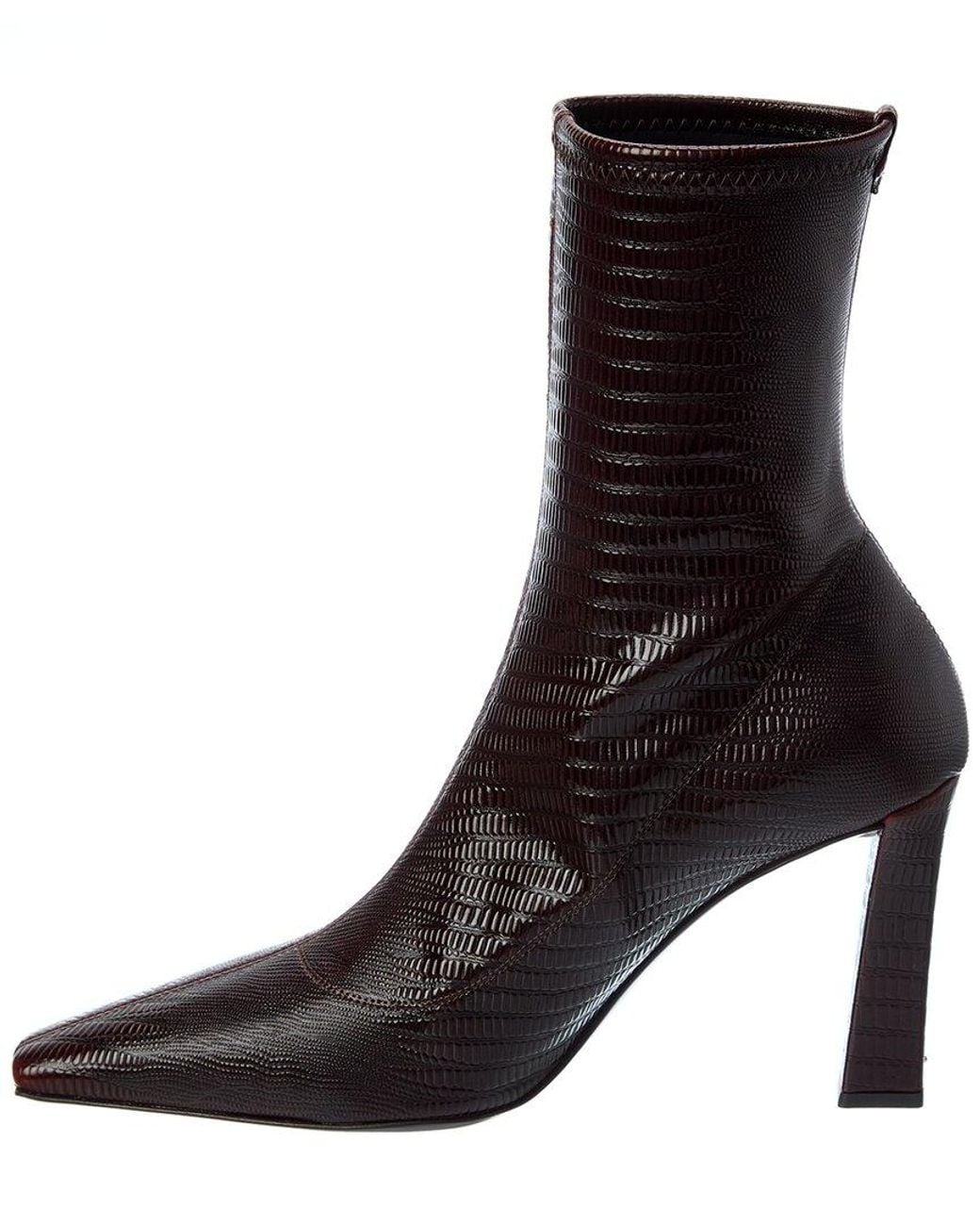 Giuseppe Zanotti Black Brenda 90 Embossed Leather Boot