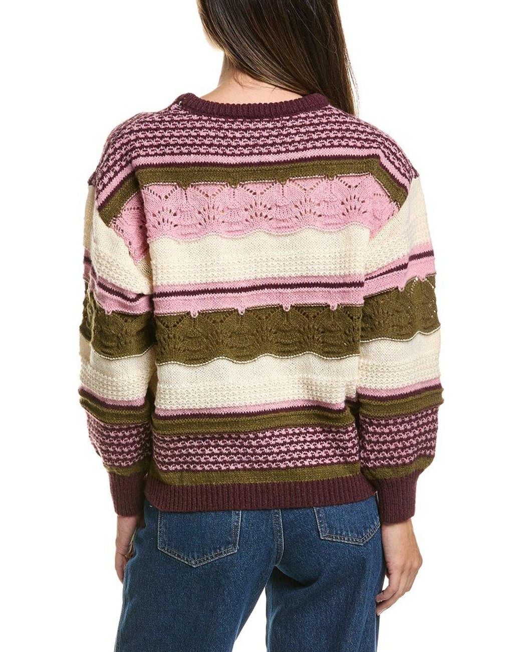Ichi Red Astra Alpaca-Blend Sweater