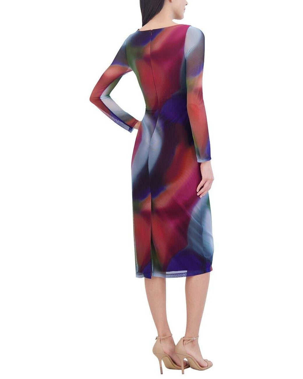 Vince Camuto Red Long Sleeve Maxi Dress