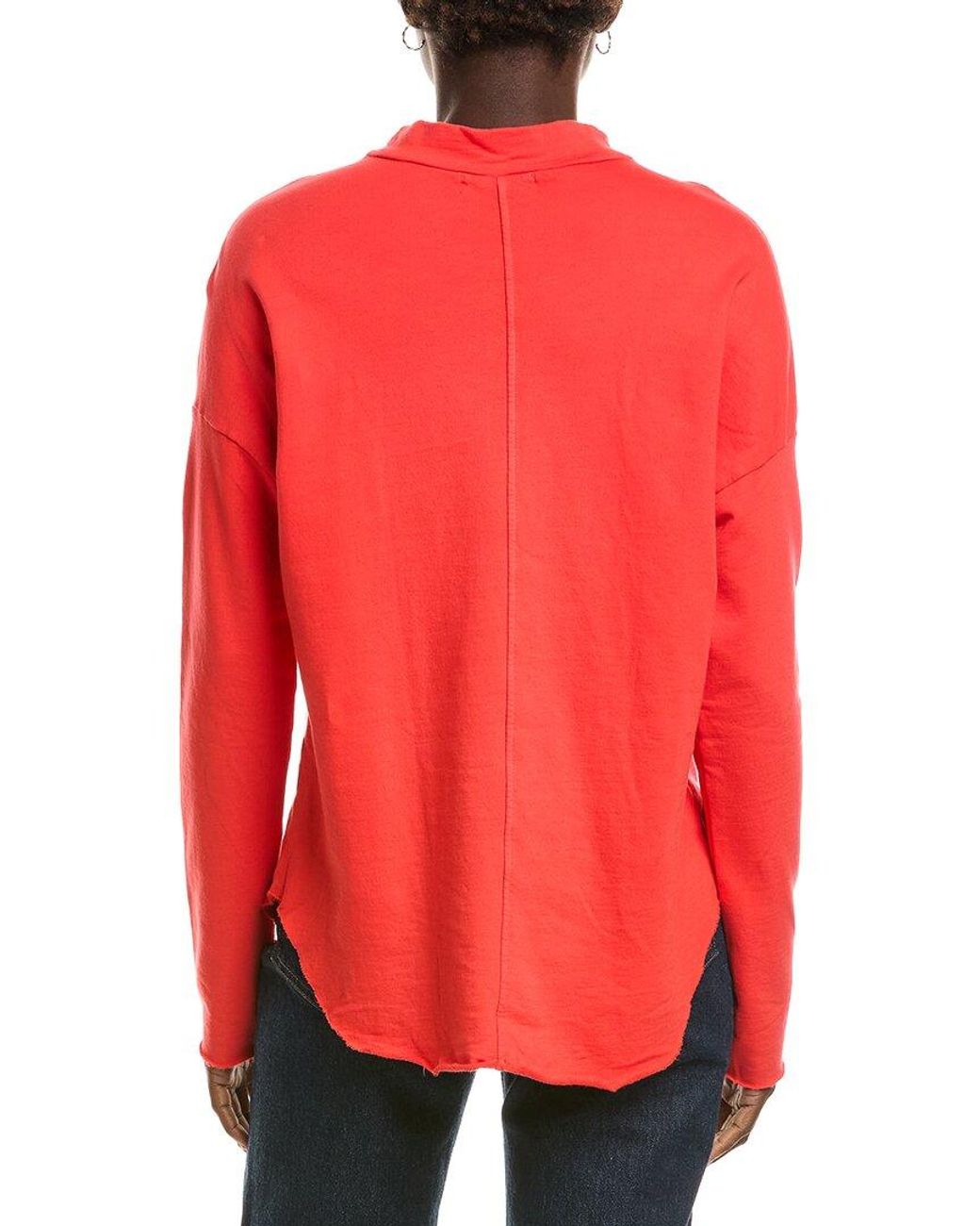 Michael Stars Red Laurel Mock Neck Top