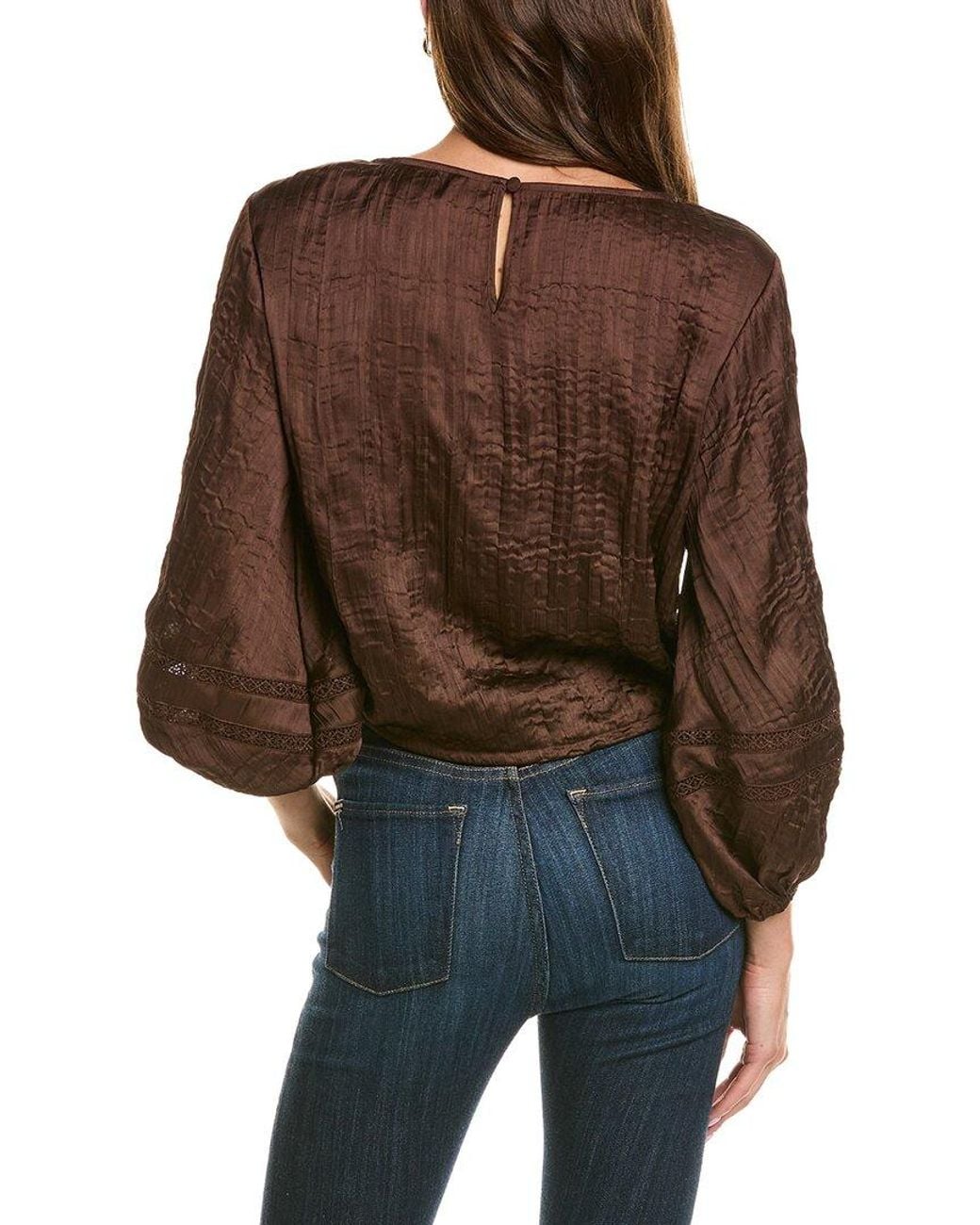 Joseph Ribkoff Brown Linen-Blend Shirt