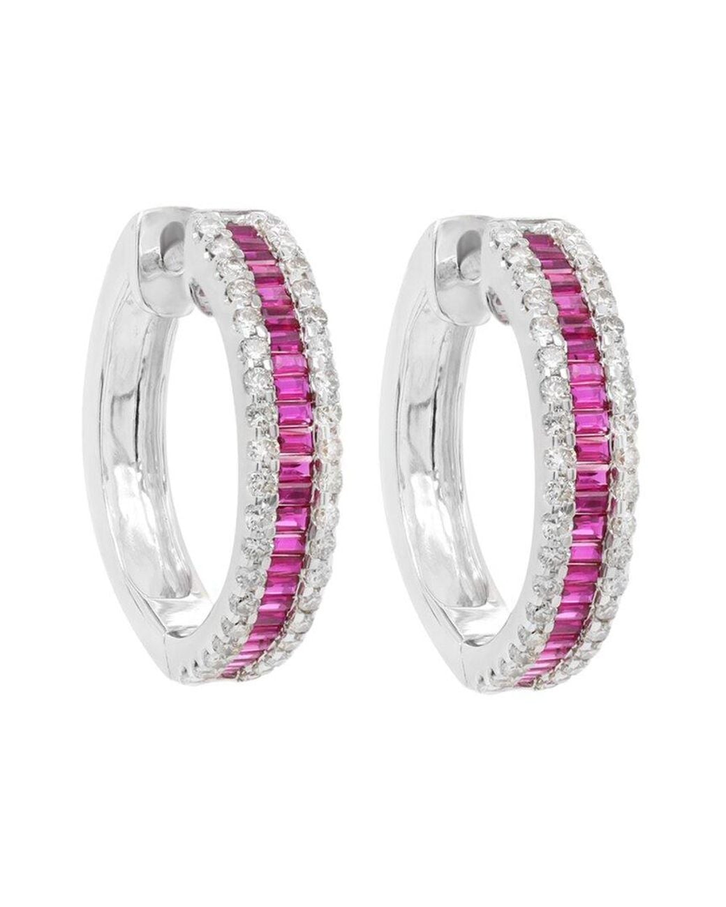 Diana M Multicolor 14k 0.88 Ct. Tw. Diamond Earrings