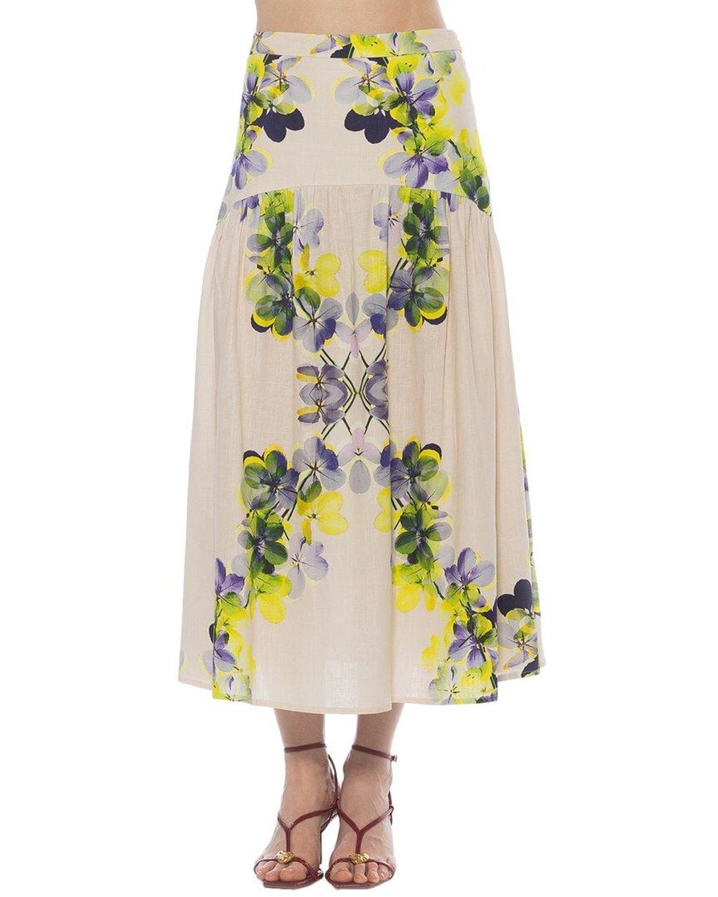 Alexia Admor White Michel A-Line Skirt