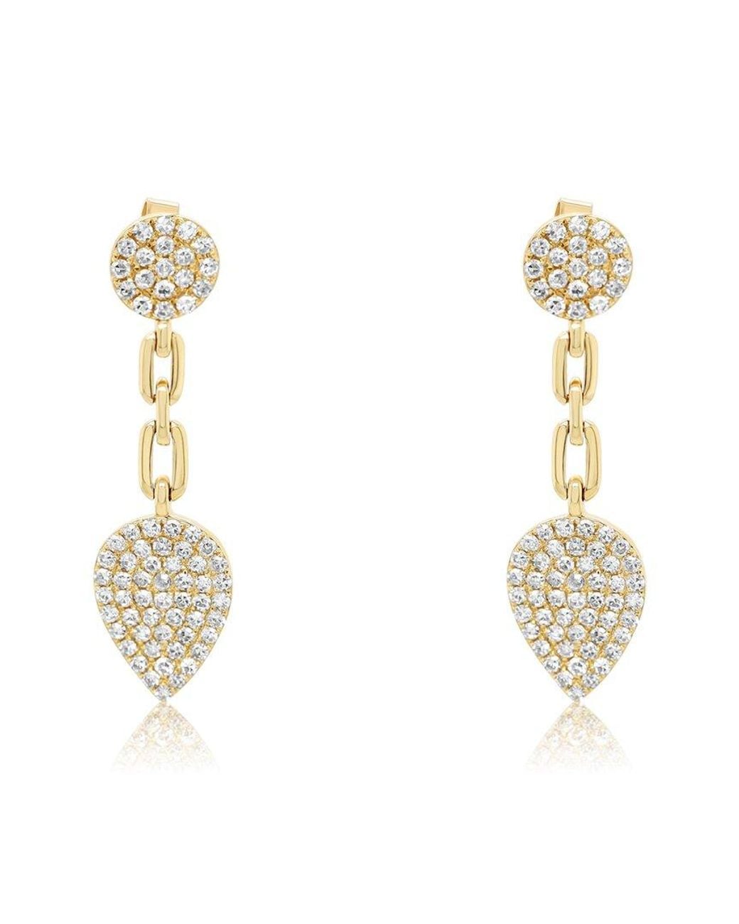 Diana M White 14k 0.74 Ct. Tw. Diamond Earrings