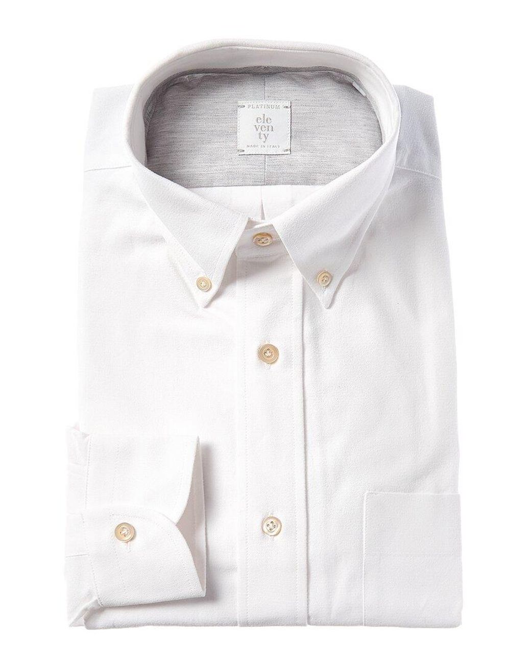 Eleventy White Button-Down Shirt for men