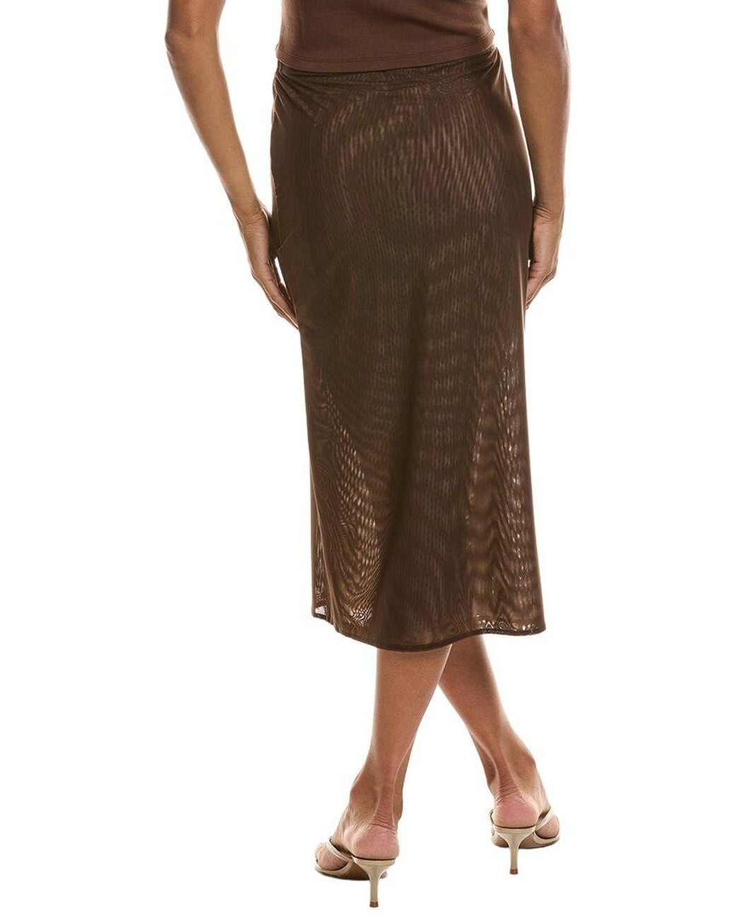 Seraphin Brown Midi Skirt