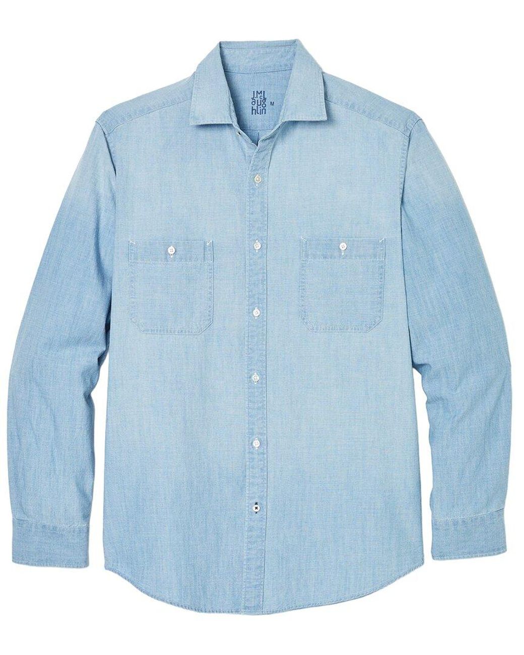 J.McLaughlin Blue Jett Woven Shirt for men