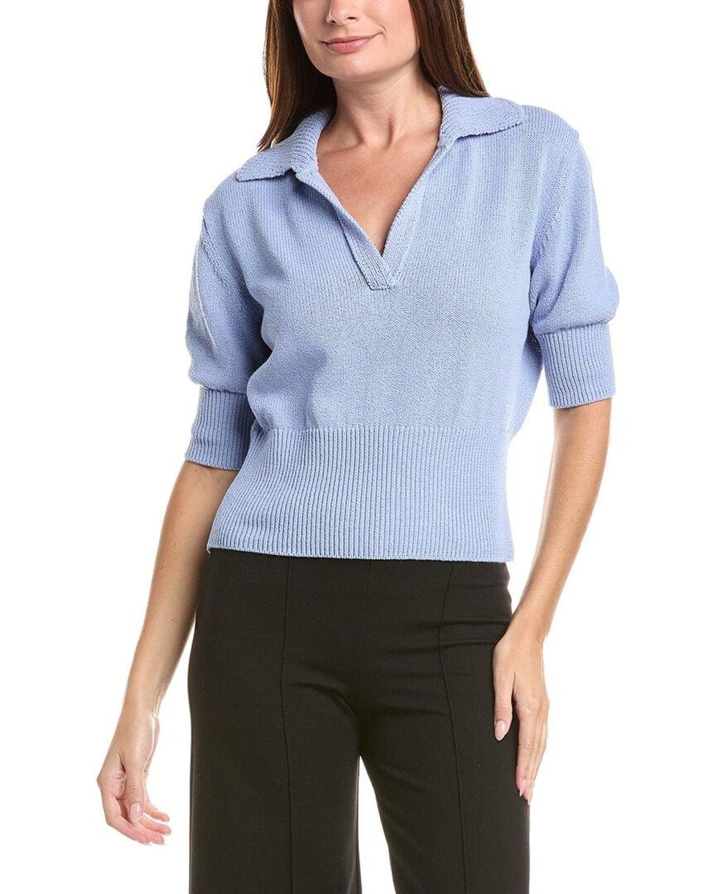 Proenza Schouler Blue Reeve Polo Sweater