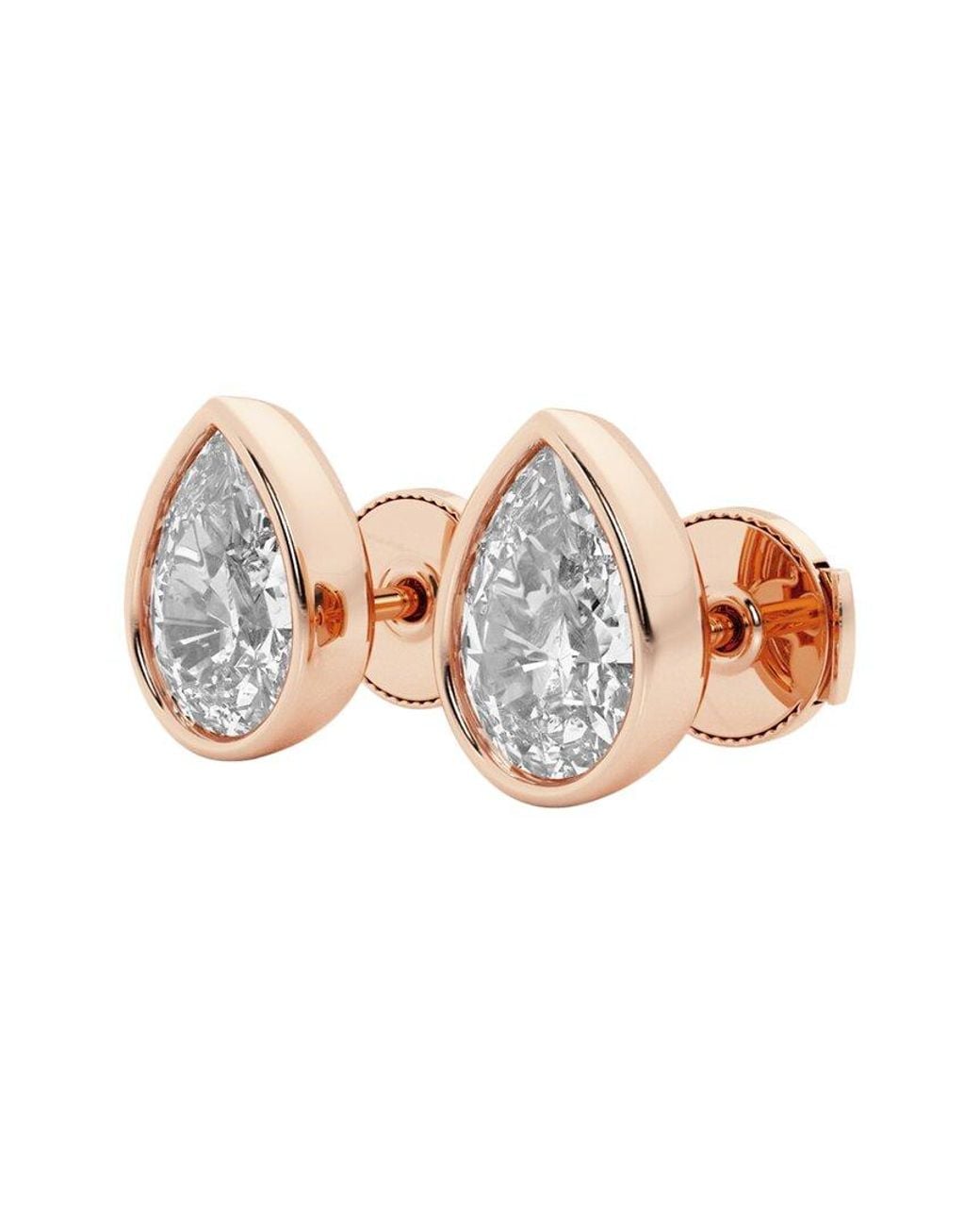 Lab Grown Diamonds White 14k Rose Gold 3.00 Ct. Tw. Lab Grown Diamond Earrings