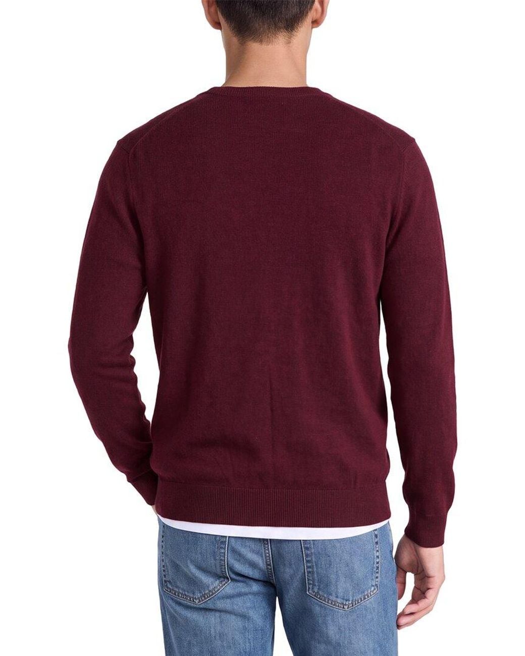 N.Peal Cashmere Red Burlington Cashmere V-Neck Sweater for men