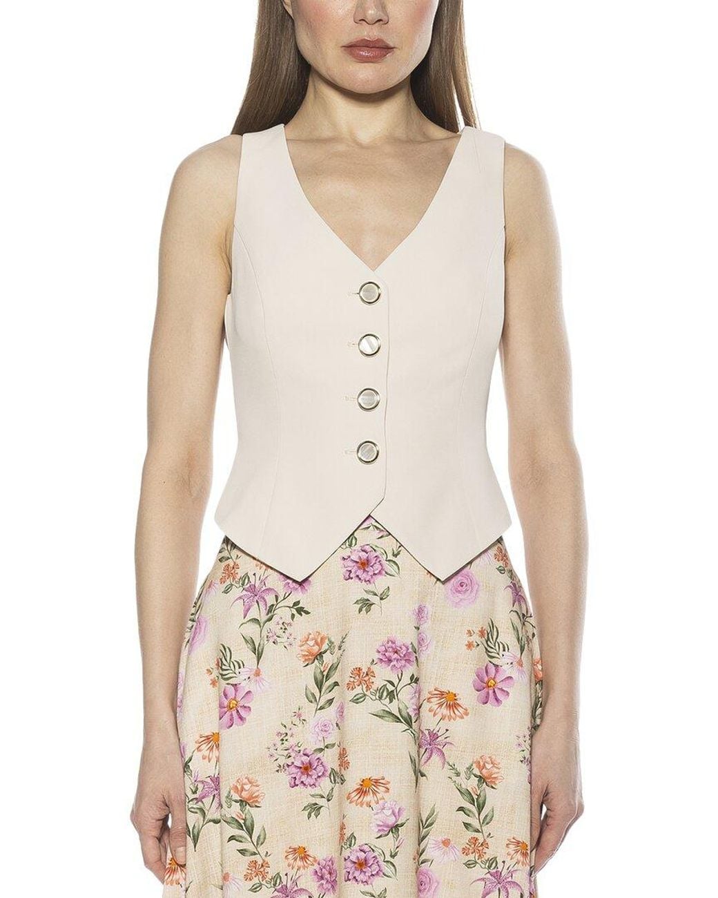 Alexia Admor Natural Liliana Vest Top
