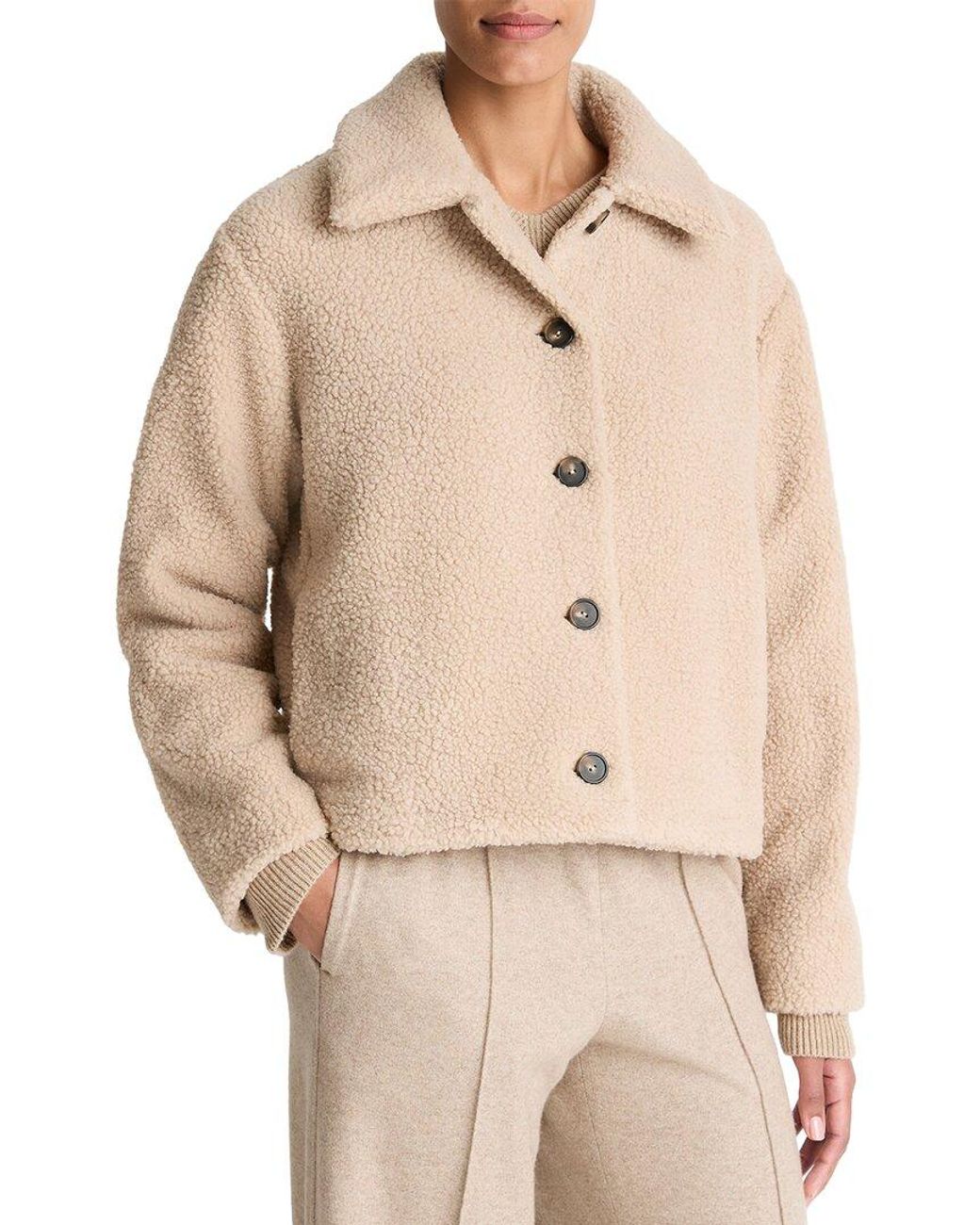Vince Natural Collared Sherpa Jkt