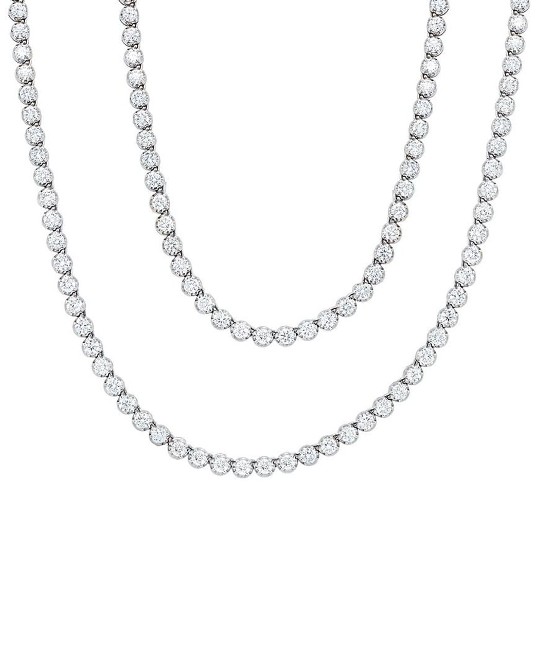 Diana M White Fine Jewelry 18k 17.20 Ct. Tw. Diamond 32in Necklace