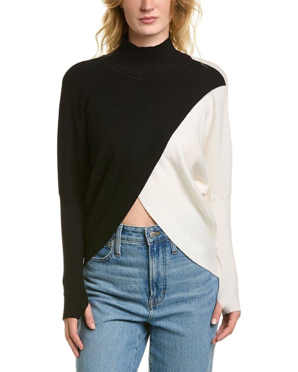 Elan Colorblocked Sweater in Black | Lyst Canada