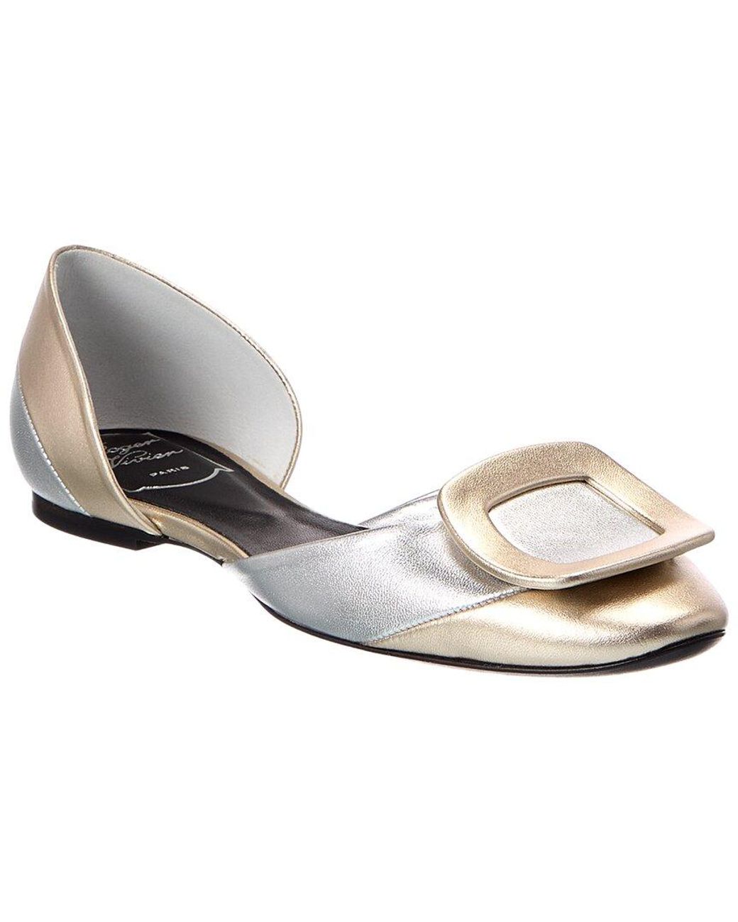 Roger Vivier White Leather Ballet Flat
